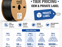 Filament d'imprimante 3D Yiqiu3D PETG 5kg Bobine Jumbo 1.75mm, Matière première importée en vrac pour imprimantes FDM Creality Anycubic
