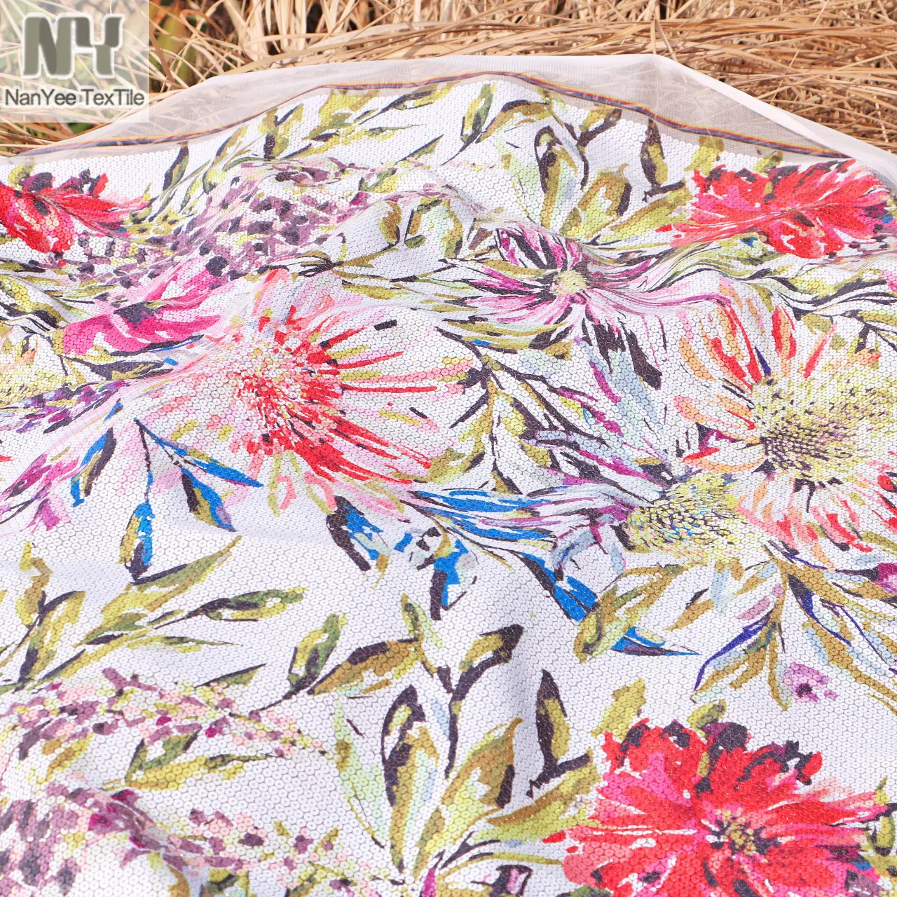 नैनो कपड़ा कस्टम बनाया फैशन महिला बहु रंग पुष्प मुद्रित