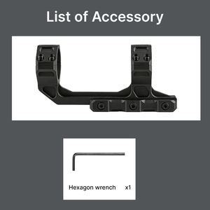 Support de lunette BANGBANG en aluminium 30 mm Cantilever pour rail de 20 mm (hauteur centrale 1,5 po) pour la chasse en extérieur (Noir) - Product Image 6
