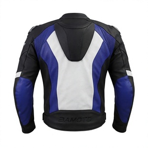 Veste de moto en cuir de vache véritable pour homme/Chaquetta, équipement de protection CE niveau 2 avec bosse de protection - Product Image 2