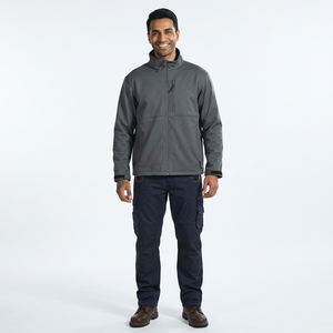 Veste Softshell imperméable et respirante à la mode Impression de logo personnalisée Prix ​​bas Veste Softshell pour hommes - Product Image 1
