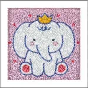 Crystal Diamond Art for Kids Diamond Painting Kit for Kids Elephant Cartoon Embroidery Home Decor Handwork Gift for Kids