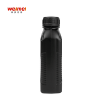 Botella de Aceite para Motor de Alta Calidad, Ecológica, de 500 ml, de HDPE Marrón, Forma Plana, Tapa de Rosca de 38 mm, para Almacenamiento de Aceite de Motor, con Serigrafía
