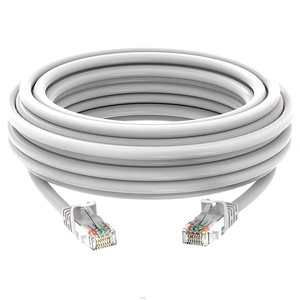 สายแพทช์คอร์ดเครือข่าย Cat6A ทองแดงเปลือย UTP 23AWG สายอีเธอร์เน็ต Cat6 หัวต่อ Rj45 8P8C สีขาว สายสื่อสาร LAN - Product Image 1