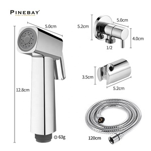 PINEBAY новый стиль самоочищающийся Туалет Shattaf настенный мусульманский душ ручной абс пластиковый набор распылителя биде - Product Image 4