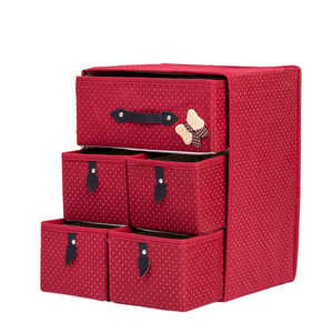 Boîte de rangement pliable en <span class=keywords><strong>tissu</strong></span> non tissé brillant, moderne, rectangulaire, légère, à simple couche, pour sous-vêtements, chaussettes et articles divers, pour tiroir - Product Image 5