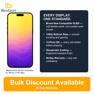 หน้า<span class=keywords><strong>จอ</strong></span> OLED สำหรับเปลี่ย<span class=keywords><strong>น</strong></span> iPhone 17 Pro Max, อะไหล่คุณภาพสูง 120Hz, ใช้งานร่วมกั<span class=keywords><strong>น</strong></span>ได้ - Product Image 3