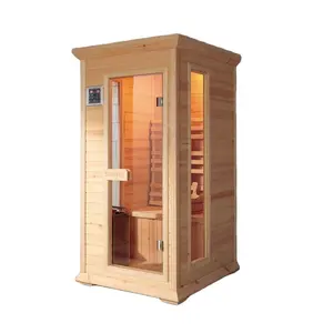 Fatto in fabbrica nuovo personalizza piccola sauna sauna a vapore secco per 2 persone con legno di cicuta