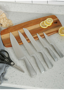 Ensemble de 7 couteaux de cuisine à manche creux en acier inoxydable ultra-affûté avec bloc de rangement en acier inoxydable – Vente en gros - Product Image 3