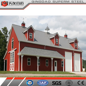 उच्च गुणवत्ता वाले प्रीफैब स्टील बिल्डिंग वेयरहाउस मेटल वेयरहाउस प्रीफैब्रिकेटेड स्टील स्ट्रक्चर हॉर्स सेल के लिए घोड़े स्थिर - Product Image 4