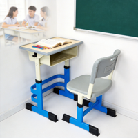 Chaise d'étudiant en plastique robuste avec filet porte-livres sous le siège et crochet pour sac à dos, empilable, design coloré, pour maternelle et école primaire