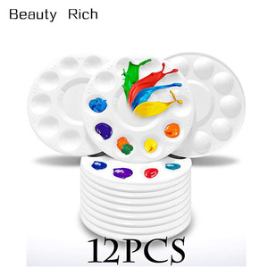 Bandeja de pintura de placa de cerámica diy paletas de plástico para niños, adultos, estudiantes a acrílico óleo acuarela artesanía DIY Art Painting - Product Image 1