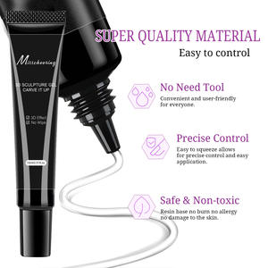 Gel de sculpture 3D 15ml vernis transparent sans essuyage pour les conceptions d'ongles DIY Nail Art <span class=keywords><strong>Dessin</strong></span>, Moulage - Product Image 3