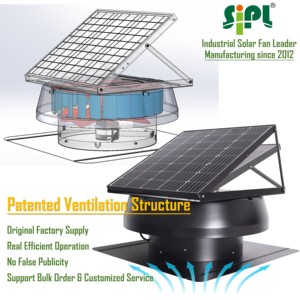 Ventilador <span class=keywords><strong>de</strong></span> Techo Solar <span class=keywords><strong>de</strong></span> 60W con Clasificación IP68, Ventilador <span class=keywords><strong>de</strong></span> Extracción <span class=keywords><strong>de</strong></span> Aire <span class=keywords><strong>de</strong></span> 14 Pulgadas para Áticos, <span class=keywords><strong>de</strong></span> Grado Industrial con Motor <span class=keywords><strong>de</strong></span> Corriente Continua sin Escobillas para Ventilación en Fábricas y Hogares - Product Image 4