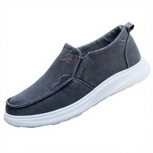 Chaussures de marche pour hommes tendance, respirantes, en toile avec doublure en maille et semelle souple en PU, antidérapantes, à enfiler, pour le printemps, l'été et l'automne - Product Image 4