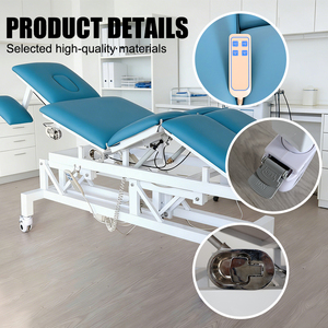 Table de massage multifonctionnelle électrique réglable pour ostéopathie, lit de chiropratique, table de traitement à 2 moteurs pour hôpital et <span class=keywords><strong>clinique</strong></span> - Product Image 3