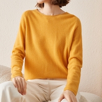 Pull-over en tricot à col rond de couleur unie confortable pour femmes personnalisé pull-over pour dames pull en tricot