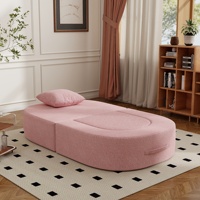 Sofá Individual Plegable ATUNUS en Stock, sin Estructura, para Sala de Estar, Dormitorio, Muebles para el Hogar, Sofá Rosa, Sofá Cama Individual Comprimido