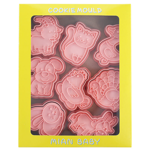 Jeu <span class=keywords><strong>de</strong></span> 8 emporte-pièces en plastique pour <span class=keywords><strong>animaux</strong></span> <span class=keywords><strong>de</strong></span> <span class=keywords><strong>ferme</strong></span>, gaufrage <span class=keywords><strong>de</strong></span> biscuits, tampons pour enfants, fournitures <span class=keywords><strong>de</strong></span> fête d'anniversaire, fondant, pâtisserie - Product Image 1