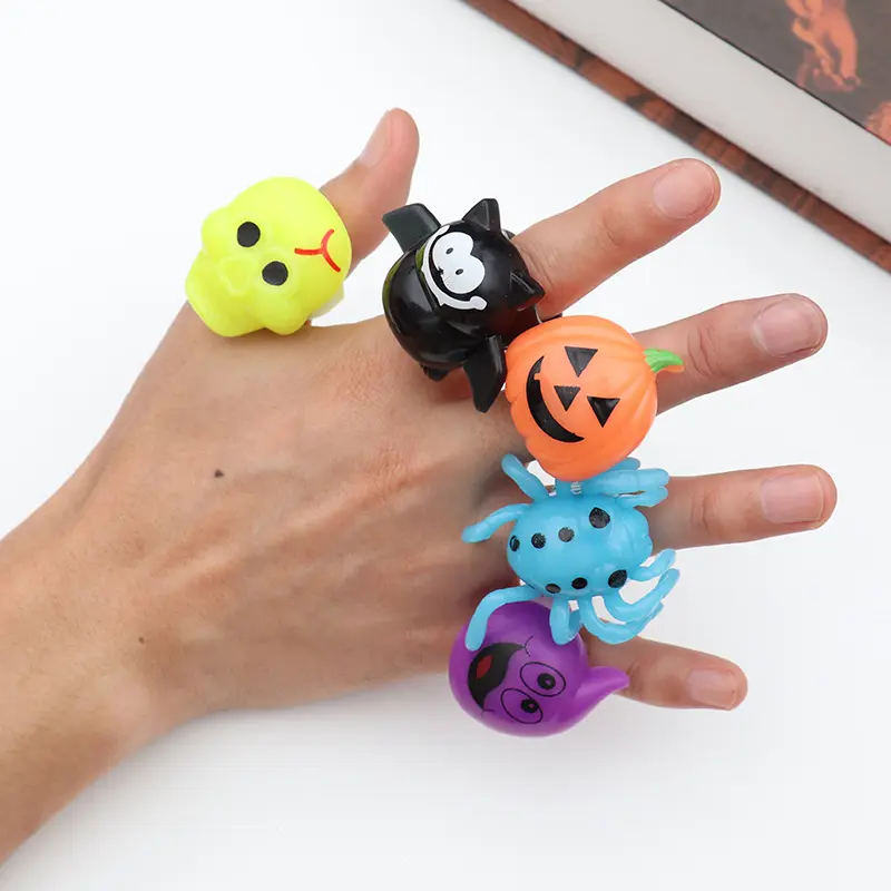 Party Favor Light Up Glowing Ring Led Halloween Flashing Rings Light Toy