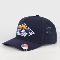 Casquette de golf personnalisée imperméable avec logo brodé 3D, casquette de baseball d'extérieur respirante et ventilée au laser, disponible en plusieurs modèles
