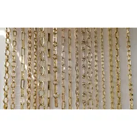 Gold Electroplated Brass Metal Chain Roll
