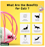 Mainan Tikus Premium untuk Kucing, Mainan Tikus Interaktif Mini, Mainan Hewan Peliharaan yang Tahan Lama untuk Anak Kucing, Latihan Berburu di Dalam Ruangan, Bermain