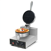 Nouvelle machine à gaufres électrique commerciale 110V 220V, machine à muffins, machine à petit-déjeuner croustillante rotative intelligente avec revêtement antiadhésif