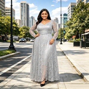 Nouvelle robe <span class=keywords><strong>de</strong></span> soirée grande taille pour femmes, robe <span class=keywords><strong>de</strong></span> luxe africaine, robe élégante en dentelle pour <span class=keywords><strong>mariage</strong></span> et fête, <span class=keywords><strong>tenue</strong></span> Ankara pour femmes - Product Image 2