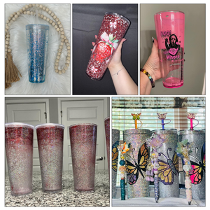 Vaso de Acrílico de Doble Pared de 24 oz, Libre de BPA, con Tapa y Pajita para Bebidas, Estilo Globo de Nieve, con Orificio en la Parte Inferior, para Personalizar - Product Image 5