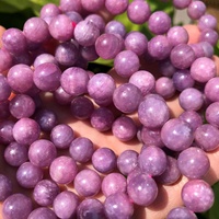 Perles en vrac semi-précieuses rondes lisses de pierre gemme semi-précieuse de rubis supérieur minéral naturel pour la conception de fabrication de bijoux