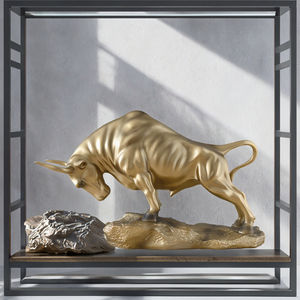 Arte abstracto creativo, artesanía de resina, ganado taurino simulado para decoración del hogar para sala de estar, mueble de TV, armario de vino - Product Image 3