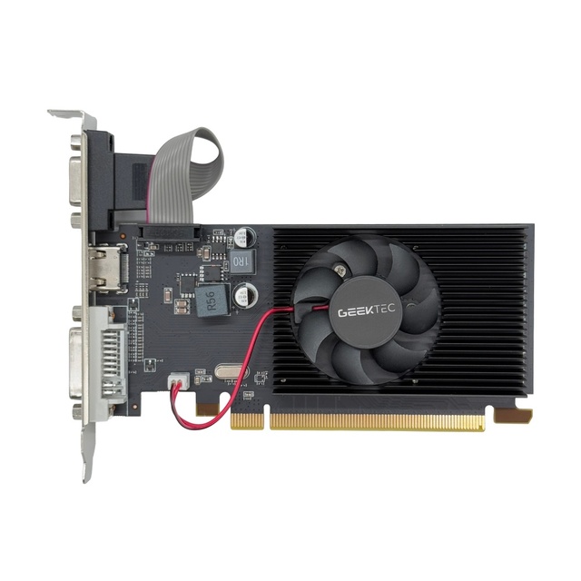 GEEKTEC Radeon R5 220 2GB DDR3 GPU 64bit R5220 PC Low Profile Stable High Performance Graphics Card with Cooling Fan
