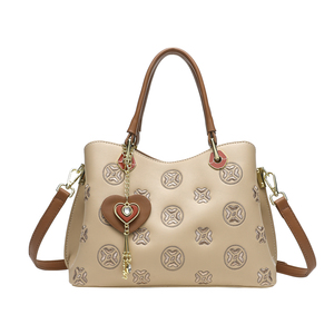 2026 High Quality OEM ODM <b>Large</b> Capacity New Luxury Embroidery Pattern Zipper Crossbody Tote Bag <b>Scarf</b> Women's Handbag Low MOQ - Product Image 1