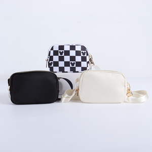 Nuevo diseño Multicolor ligero personalizado DIY cremallera riñonera Nylon cuadrado cinturón bolsas Festival cadera Crossbody pecho bolsas - Product Image 2