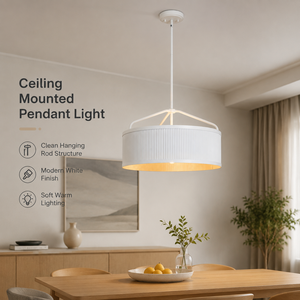 Suspension moderne en fer forgé blanc avec douille E27 et hauteur réglable pour salle à manger, design plafonnier intérieur - Product Image 3