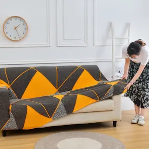नई मुद्रित ज्यामितीय घर सजावट संरक्षण सोफे डबल-सीट ढकना सोफा कवर