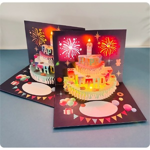 Tarjeta <span class=keywords><strong>de</strong></span> Felicitación 3D Pop-up con Velas y Fuegos Artificiales, Luces y Música para <span class=keywords><strong>Cumpleaños</strong></span> - Product Image 5