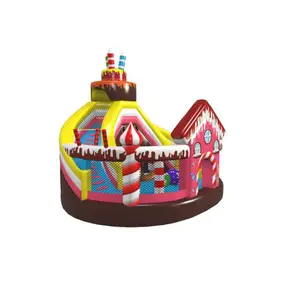 Коммерческая игровая площадка парк прыжков дом комбо прыжки надувной candyland надувной замок с горкой