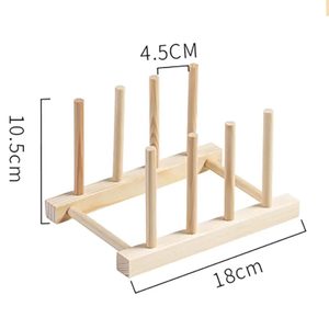 Cross-border wooden kitchen <b>dish</b> rack, cup and bowl drying rack, household water cup and plate draining multi-functional wooden - Product Image 3