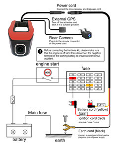 Ẩn cam kép phía trước và phía sau, Wi-Fi, chế độ đỗ xe, tầm nhìn ban đêm 170 Camera hành trình kép góc rộng - Product Image 4