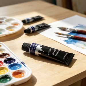 Juego de <span class=keywords><strong>Pintura</strong></span> Acrílica de 12 Colores, 12 ml, en Tubos de Aluminio con Caja de Colores, para Aprendizaje Artístico y Uso Principiante, Resistente al Agua y Fácil de Limpiar - Product Image 2