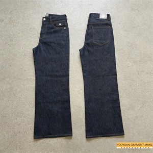 <span class=keywords><strong>Jeans</strong></span> in Denim Giapponese Selvedge Personalizzati OEM ODM, Modello <span class=keywords><strong>Baggy</strong></span> e Loose, Lavaggio Nero per Uomo - Product Image 3