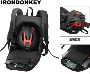 Sac à dos de moto grande capacité, imperméable, sac à casque, moto pour les voyages et le vélo - Product Image 4