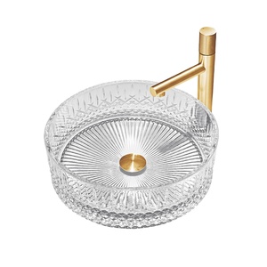 Lavabo de baño de forma redonda Instalación fácil Materiales de hierba China Factory Villa Baño - Product Image 1