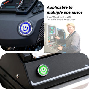 Interruptor de botón pulsador con LED, botones con retroiluminación, función de bloqueo, para ensamblaje de caja de botones - Product Image 4