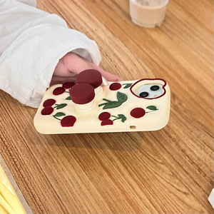 Custodia in silicone morbido ciliegio con simpatico cartone animato 3D con supporto per <span class=keywords><strong>iphone</strong></span> 15 14 13 12 <span class=keywords><strong>pro</strong></span> max <span class=keywords><strong>11</strong></span> Cover posteriore di <span class=keywords><strong>protezione</strong></span> antiurto - Product Image 4