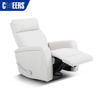MANWAH CHEERS Fauteuil inclinable manuel pivotant à 360°, fauteuil à bascule moderne avec dossier rembourré, fauteuil de salon, fauteuil individuel