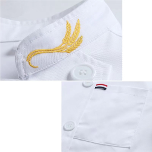 Veste de <span class=keywords><strong>chef</strong></span> pour la restauration, vêtements de travail pour hommes, vêtements d'été à manches courtes, hôtel, restaurant, cantine, boulangerie, pâtisserie, cuisine - Product Image 6