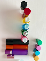 Vente en gros de flacons roll-on cylindriques en verre mat givré de 5 ml et 10 ml, diffuseurs à bâtonnets, couleurs personnalisables, pour huiles essentielles, parfums et soins de la peau